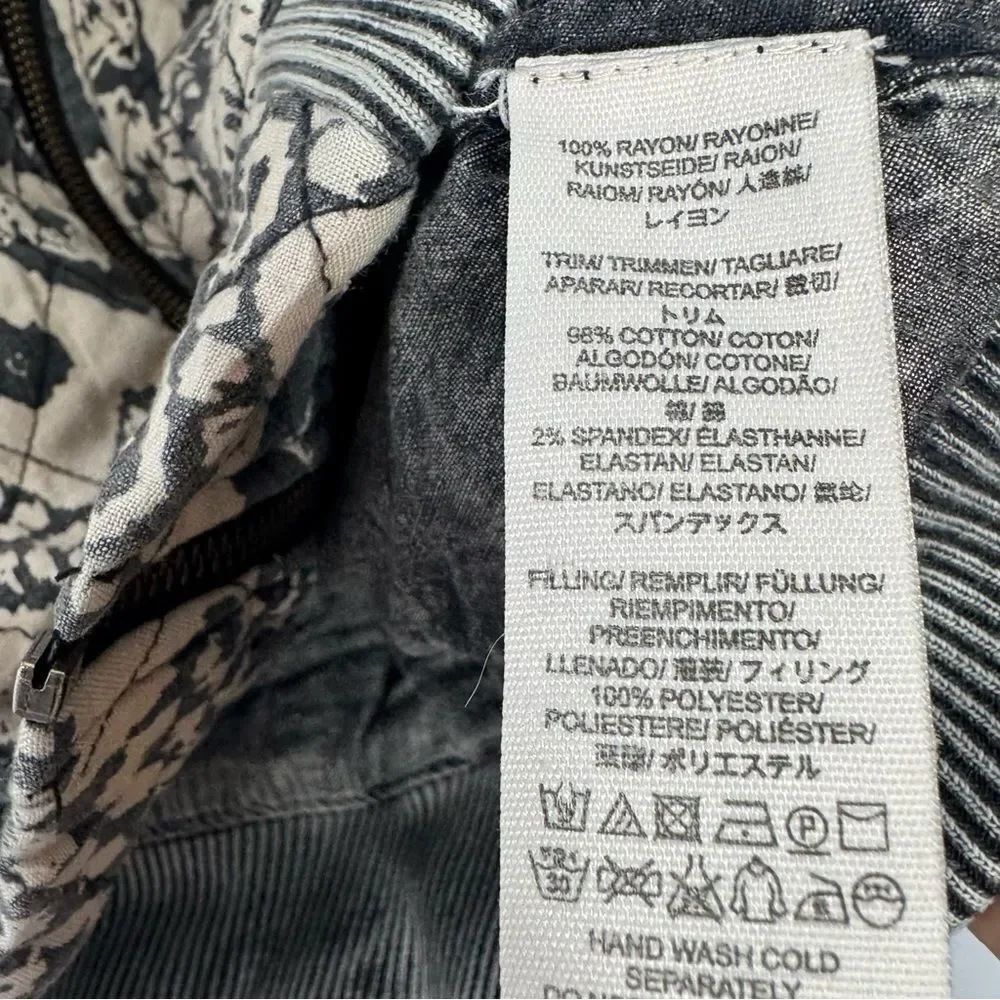 Free People Love Story Quilted Boho Bomber Jacket size XS